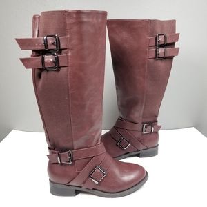 Torrid | Double Buckle Side Zip Knee High Boots